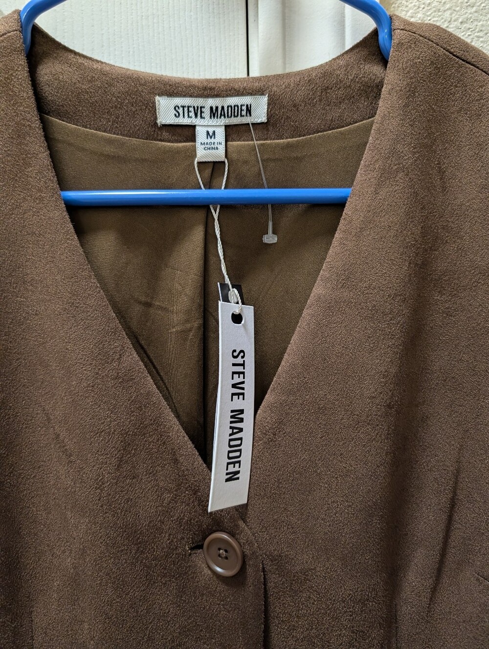 Steve Madden Brown Suede-Look Duster Or Dress-NWT